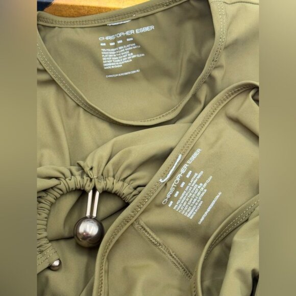 🆕 CHRISTOPHER ESBER 🧿 NWOT Orbit Embellished Crop Top & Maxi Skirt Set, Sz US4 - Picture 13 of 16